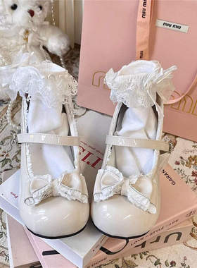 圆头JK小皮鞋少女洛丽塔lo鞋圆头可爱日系甜美低跟平底lolita鞋子