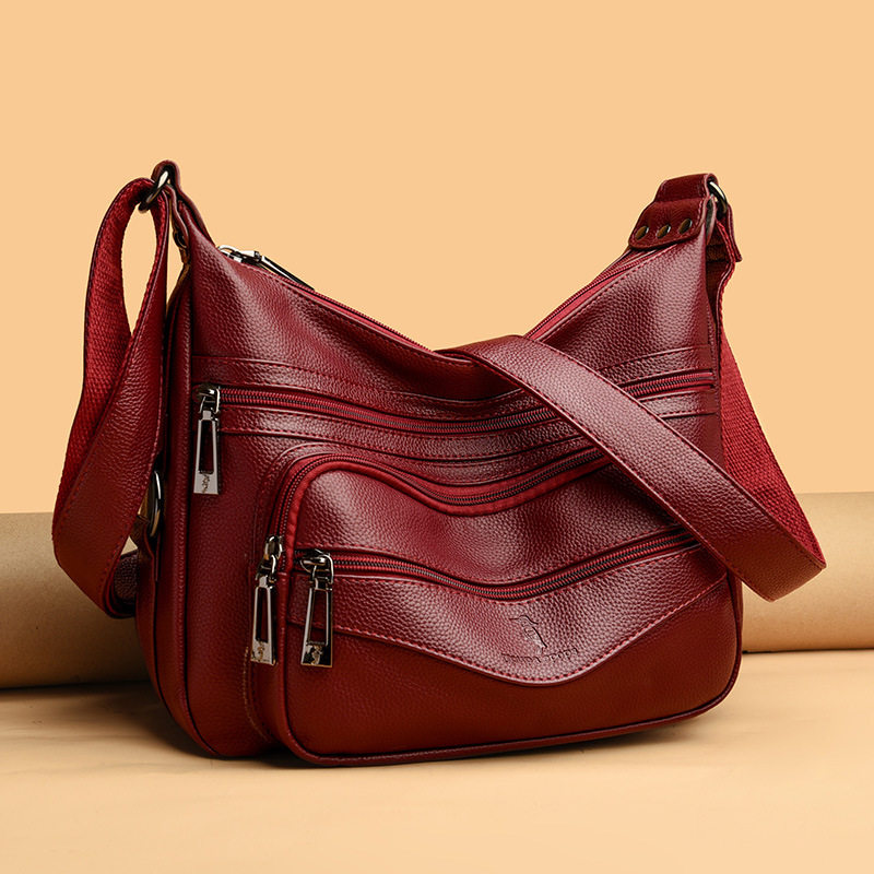 真皮质感女包2025新款时尚中老年妈妈包软皮简约大容量单肩斜挎包,箱包皮具/热销女包/男包,单肩包,淘宝优惠券,粉丝福利购,淘宝优惠卷