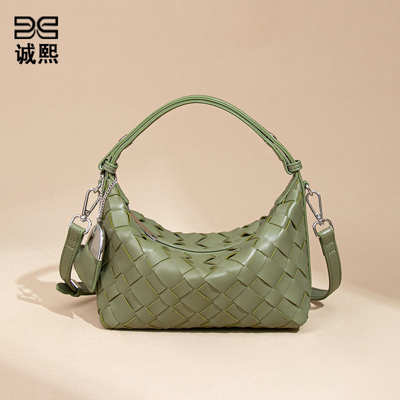 夏季百搭小清新斜跨女包软皮纯色编织包休闲手拎饭盒包单肩腋下包,箱包皮具/热销女包/男包,单肩包,淘宝优惠券,粉丝福利购,淘宝优惠卷