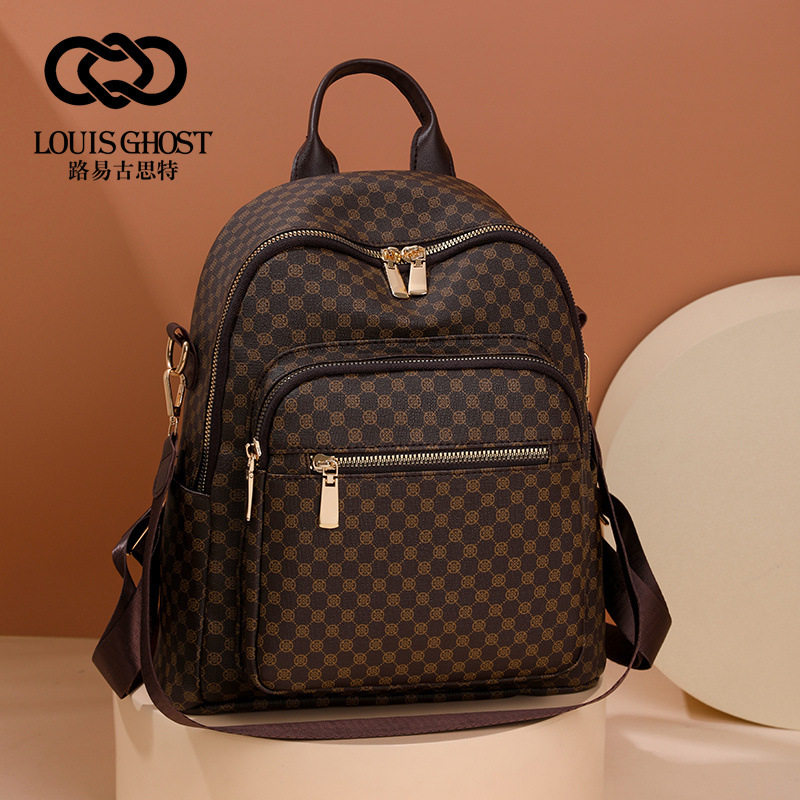 外贸欧美复古印花背包2025新款时尚高品质双肩包女休闲旅行背,箱包皮具/热销女包/男包,双肩背包,淘宝优惠券,粉丝福利购,淘宝优惠卷