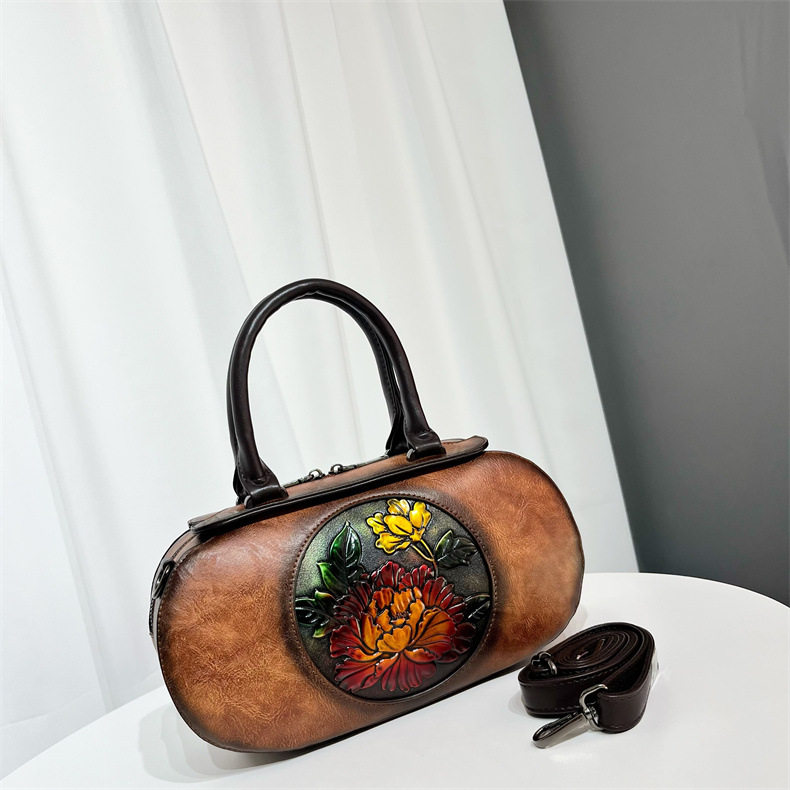 复古手提包圆柱形女包时尚洋气气质包包裙子搭配女包文艺国风钱包,箱包皮具/热销女包/男包,单肩包,淘宝优惠券,粉丝福利购,淘宝优惠卷