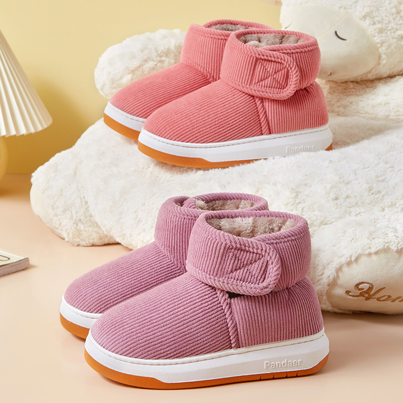 情侣冬季家居家保暖棉拖鞋高包跟男女加厚底防滑室内外穿高帮棉鞋