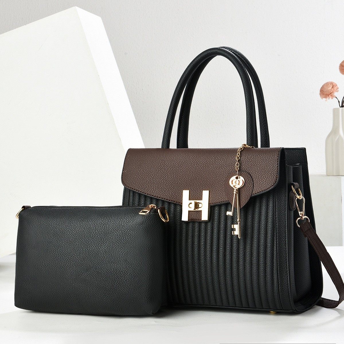 包包女2025新款简约大容量潮单肩斜挎包外贸跨境撞色子母手提女包,箱包皮具/热销女包/男包,单肩包,淘宝优惠券,粉丝福利购,淘宝优惠卷