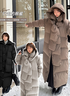 A0127轩辰大码女装冬季新款胖MM韩系慵懒风设计感 长棉服加厚外套
