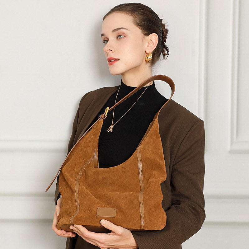 大包包女2025新款潮真皮女包单肩腋下包大容量小众磨砂牛皮斜挎包,箱包皮具/热销女包/男包,单肩包,淘宝优惠券,粉丝福利购,淘宝优惠卷