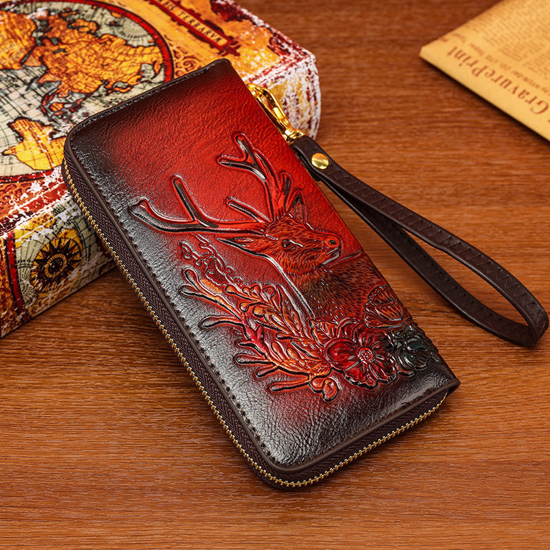 复古零钱包跨境中国风时尚压花女士手机包多功能便携百搭手拿包,箱包皮具/热销女包/男包,钱包,淘宝优惠券,粉丝福利购,淘宝优惠卷