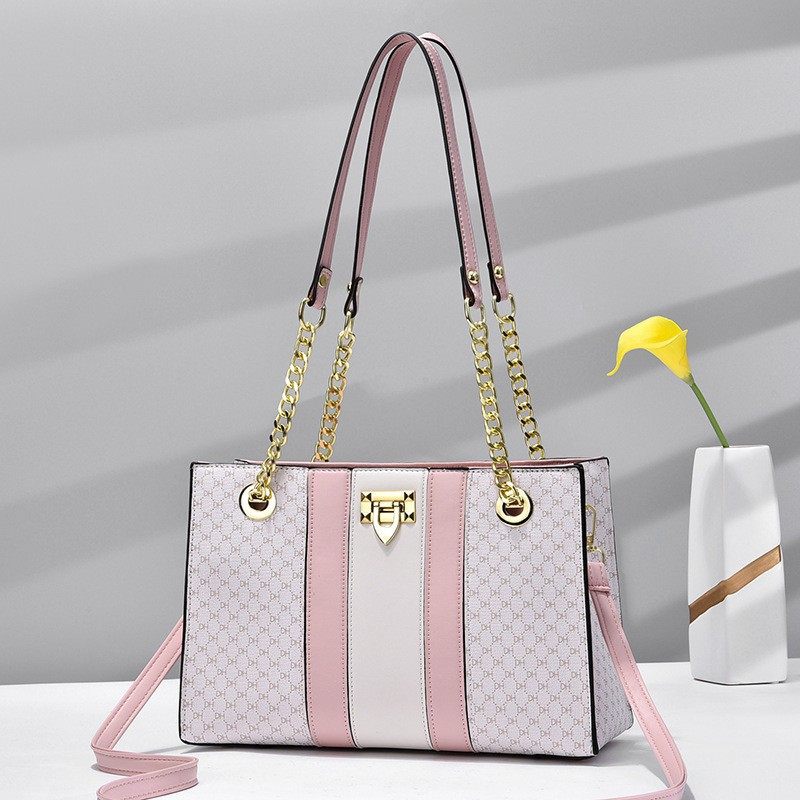 包包女2024冬季款款大容量单肩链条腋下包拼色斜跨手提包跨境时尚,箱包皮具/热销女包/男包,单肩包,淘宝优惠券,粉丝福利购,淘宝优惠卷