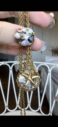 海星网兜项链 金色
