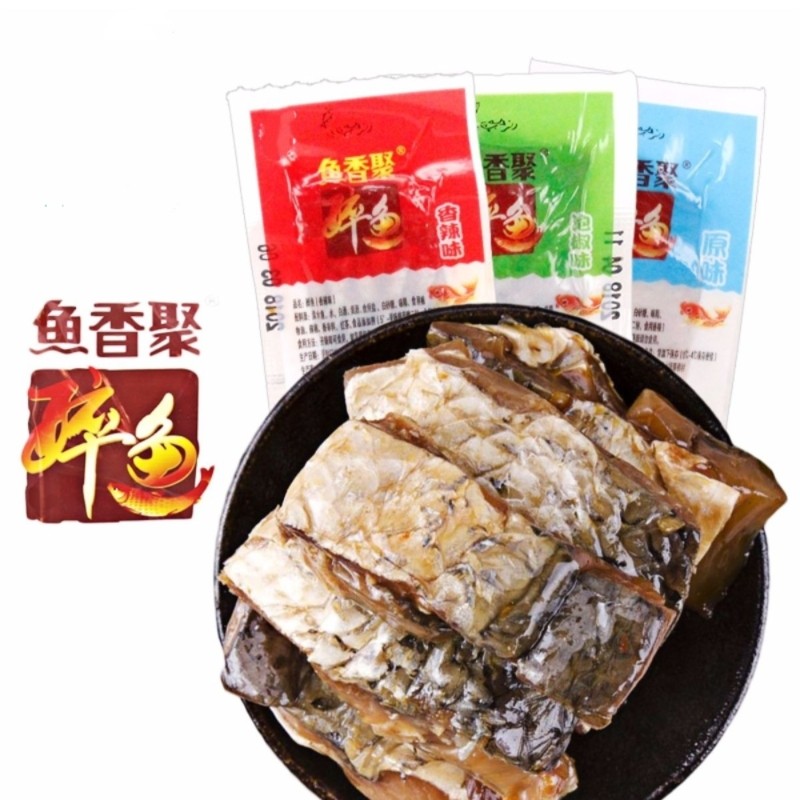 外婆湖鱼香聚醉鱼干小包装原味香辣泡椒鱼干即食海鲜绍兴零食小吃