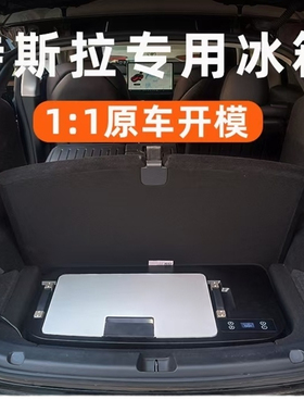 蚂蚁大叔适用特斯拉焕新model3/Y/X丫车载冰箱12V露营改装后备箱