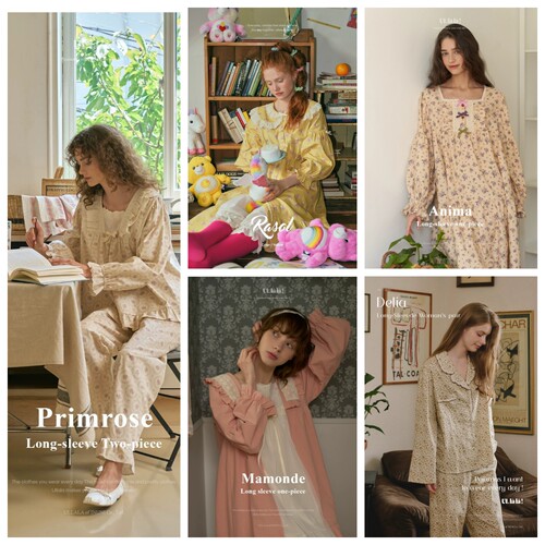 ULLALA韩国进口纯棉家居服睡裙女