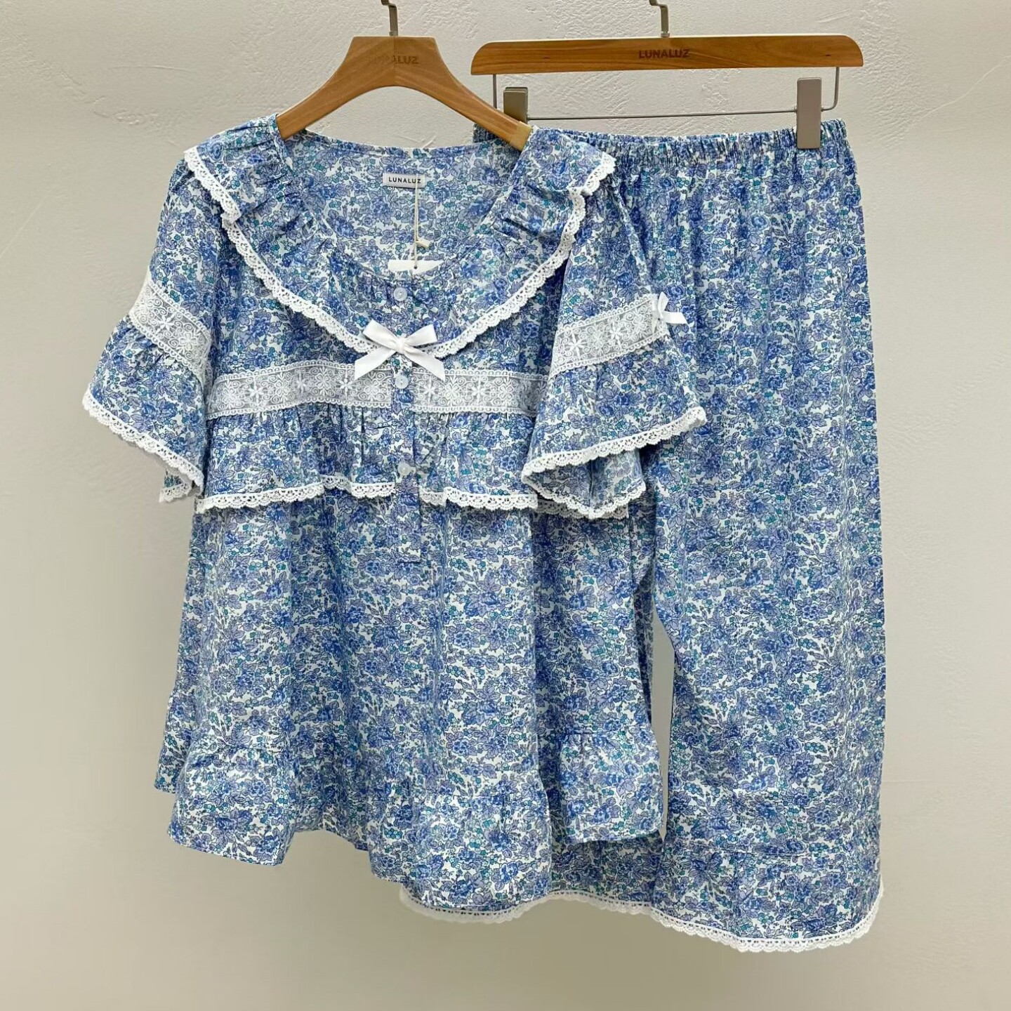 LUNALUZ韩国进口纯棉碎花家居服
