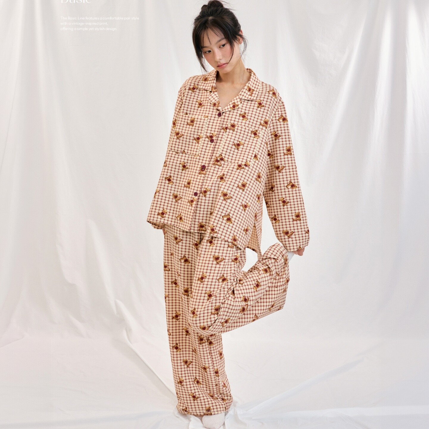ULLALA韩国软糯涤纶长袖家居服女