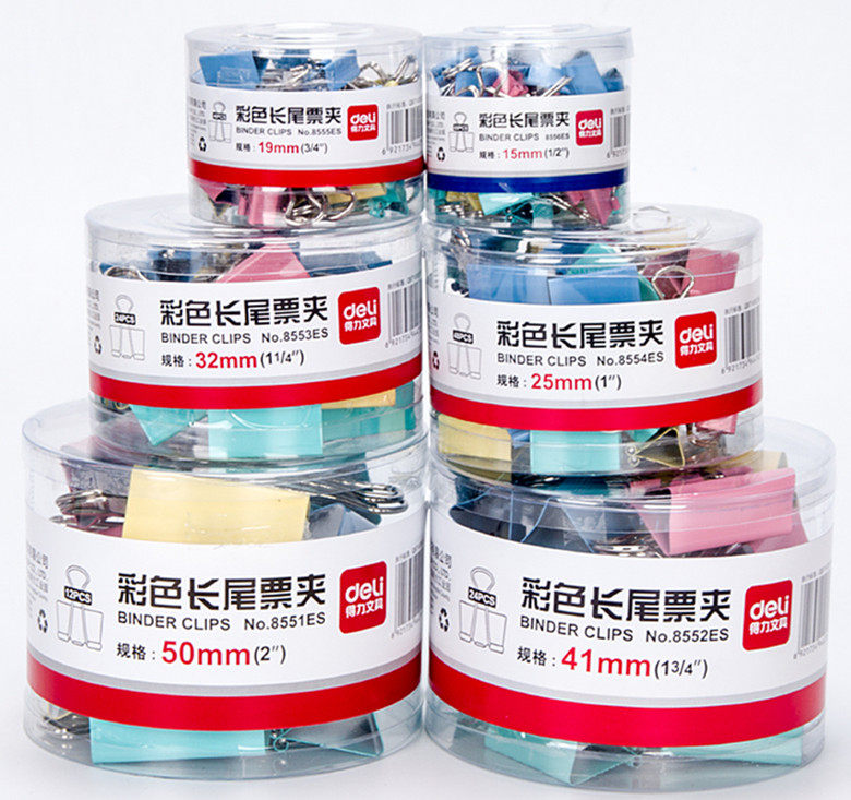 得力正品彩色长尾夹 书夹子燕尾夹文件夹子铁夹子 票据夹 小夹子,文具电教/文化用品/商务用品,票夹/长尾夹,淘宝优惠券,粉丝福利购,淘宝优惠卷