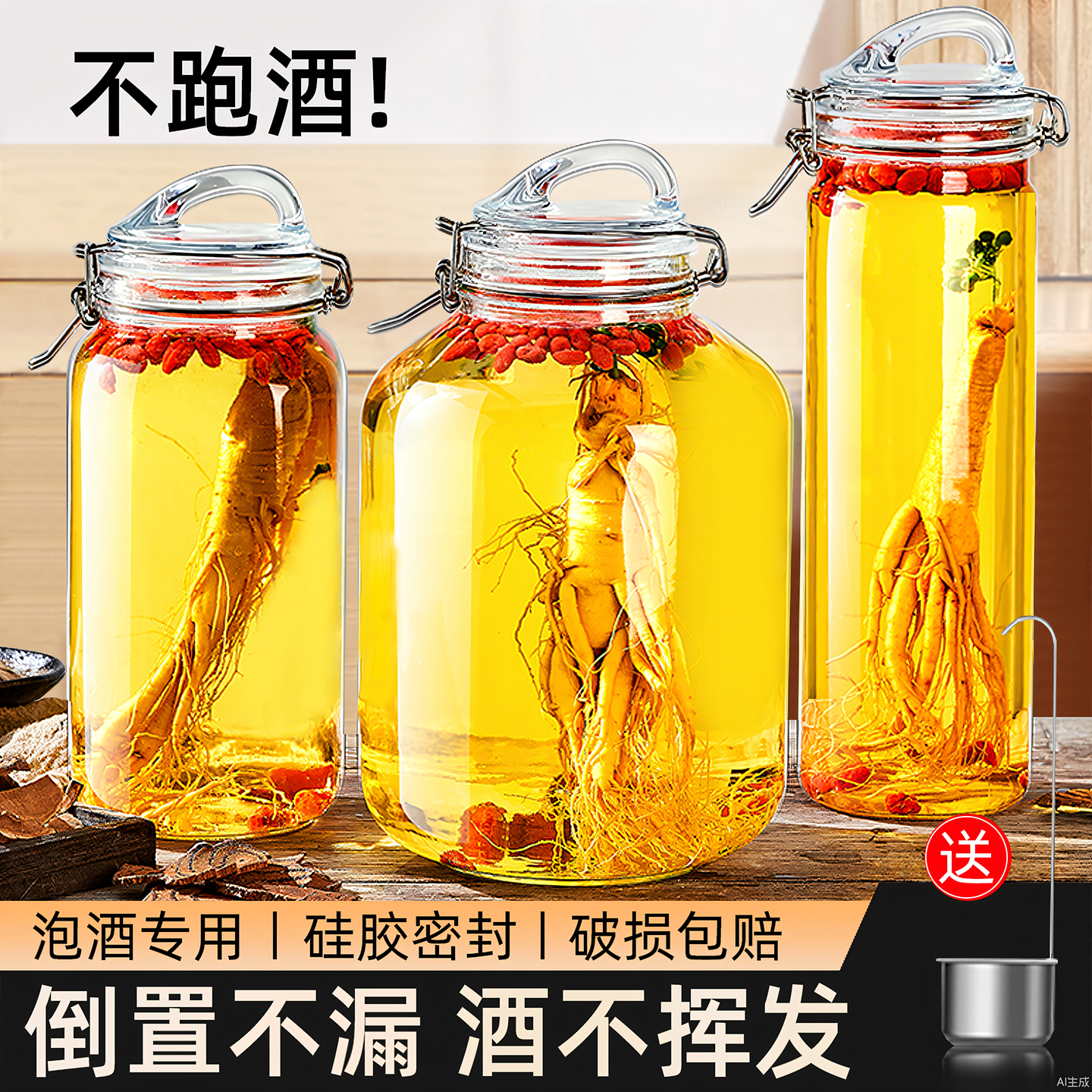 【不密封包赔】热销15W+泡酒瓶