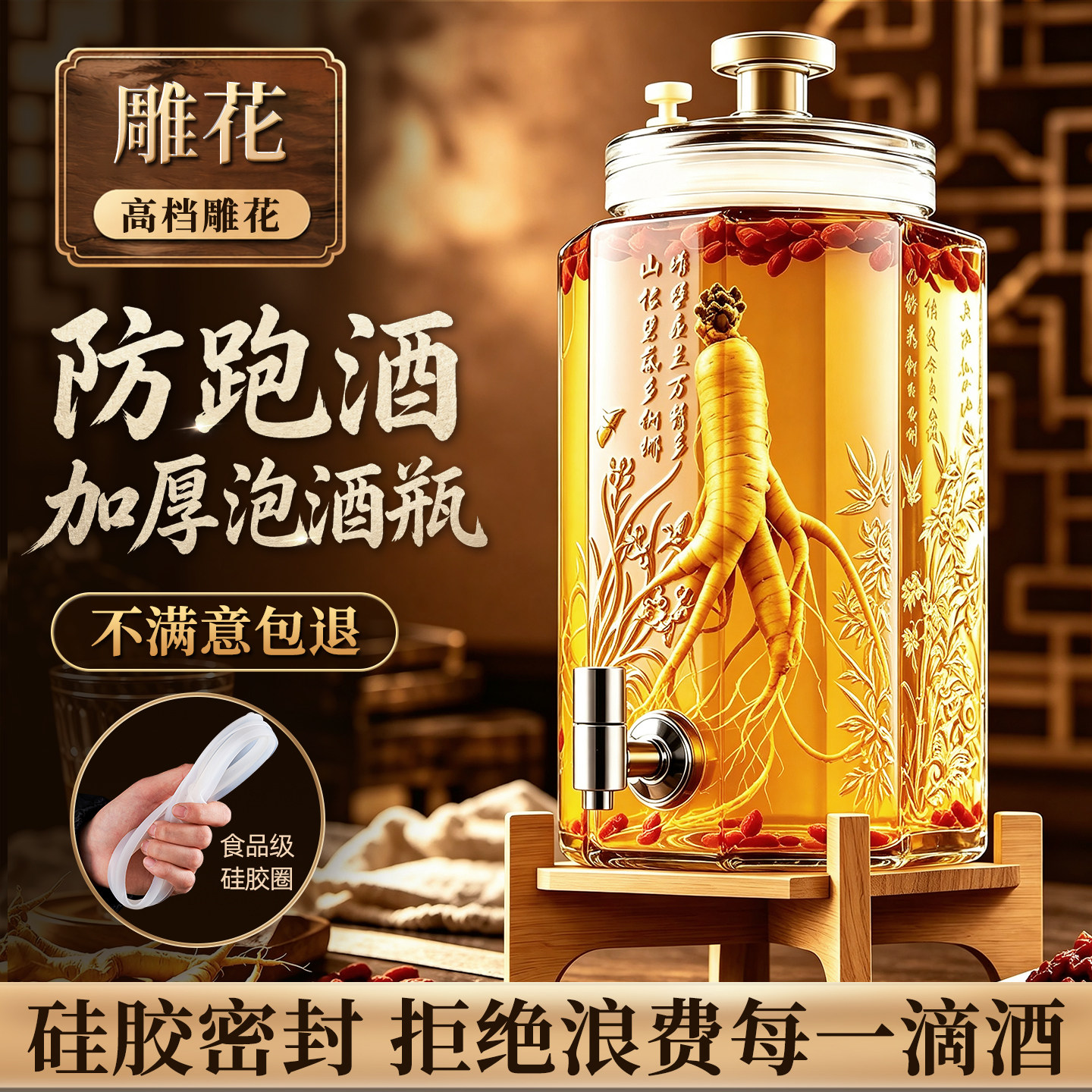 【泡酒专用】硅胶密封倒置不漏图片