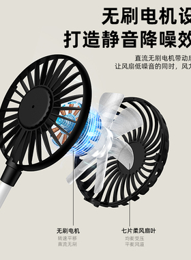 变形小风扇充电宝学生上课桌面迷你小型随身便携式usb电风扇静音