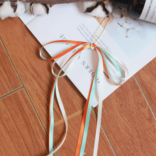 原创古风瑶瑶遇见神鹿衍生款发夹头饰蝴蝶结对夹长飘带汉服发饰