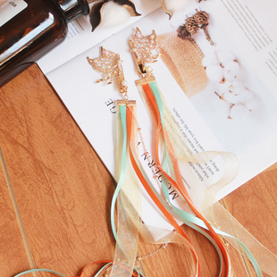 古风后压瑶瑶遇见神鹿衍生款大乔发夹头饰蝴蝶对夹长飘带汉服发饰