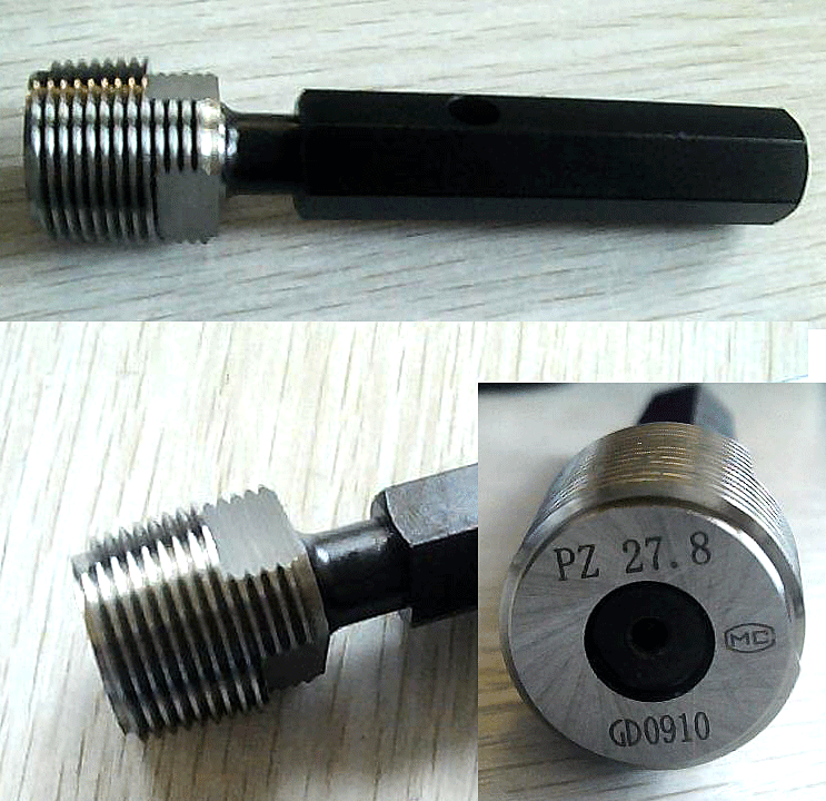 钢气瓶锥管螺纹塞规PZ19.2 PZ27.8 PZ39气瓶专用通止规 牙规 量规