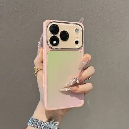 ins高颜值渐变晕染带拍照按键适用iPhone17promax手机壳带镜头膜苹果16promax高级感15pro女男14防摔pm保护套