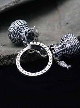 s925原创手工纯银开口戒指