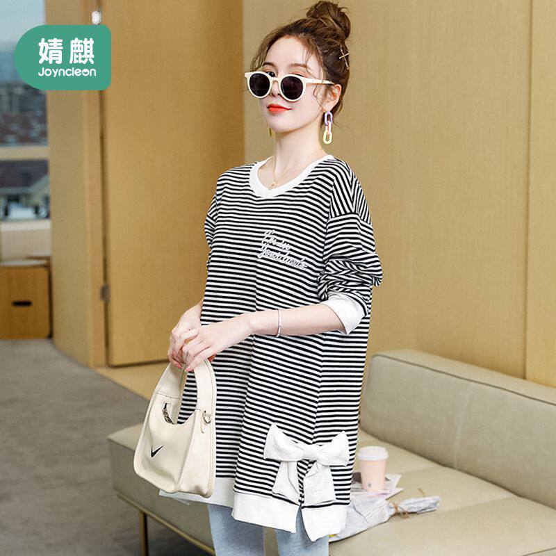 婧麒孕妇装卫衣中长款春秋韩版女2021新款大码宽松上衣薄t恤长袖|msdalam kategori Bekalan Ibu / Ibu / Pemakanan, bersalin, sweater/Fleece - dari Buy2taobao.com untuk memberikan perkhidmatan ejen Taobao profesional membeli