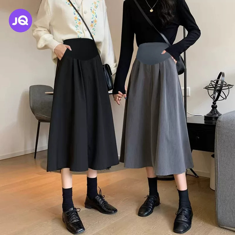 婧麒孕妇托腹显瘦A字半裙