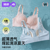 哺乳文胸聚拢防下垂产后喂奶专用孕妇内衣 大胸大码 婧麒夏季 超薄款