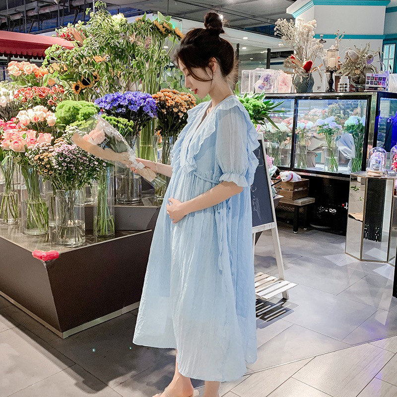 JINGQI MATERNITY SUMMER DRESS HIGH-END FASHION INTERNET CELEBRITY SUMMER SKIRT AGE REDUCTION FRESHNESS SUMMER DRESS