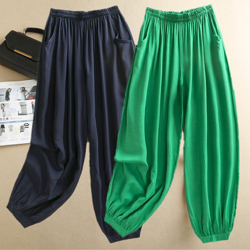 棉绸灯笼裤厂家直销民族风