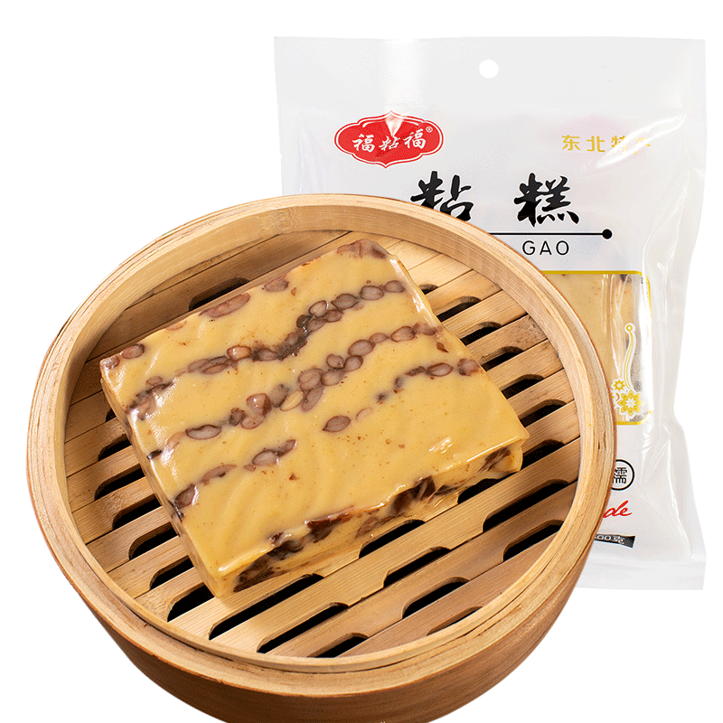 福粘福粘糕500g*2袋东北特产手工年糕豆包芸豆陷大黄米切糕