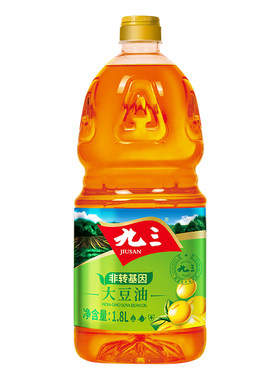 九三非转基因基因三级大豆油1.8L食用油黑龙江特产93便携家庭装