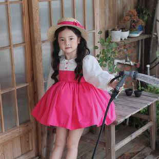 粗腿原创女童连衣裙小梅长袖新款儿童可爱日常公主裙COS服蓬蓬裙