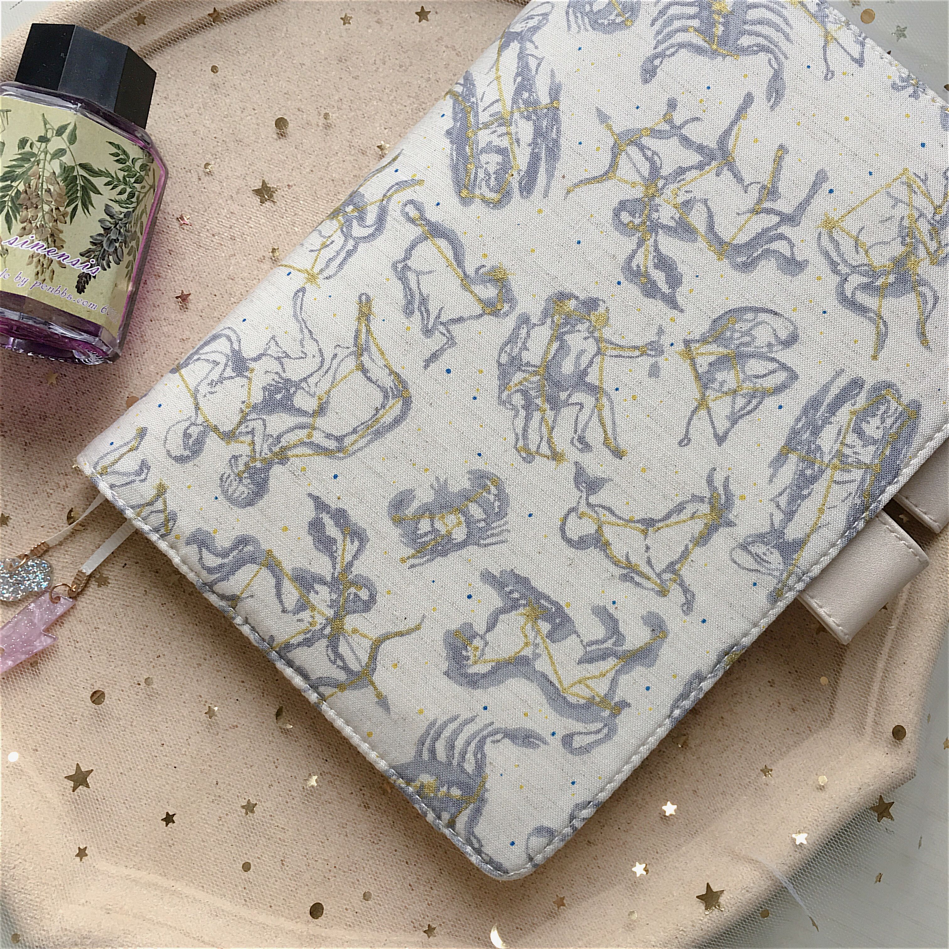 面大师 十二星座 手工定页hoboA5A6手帐书衣笔记本星座学生文艺