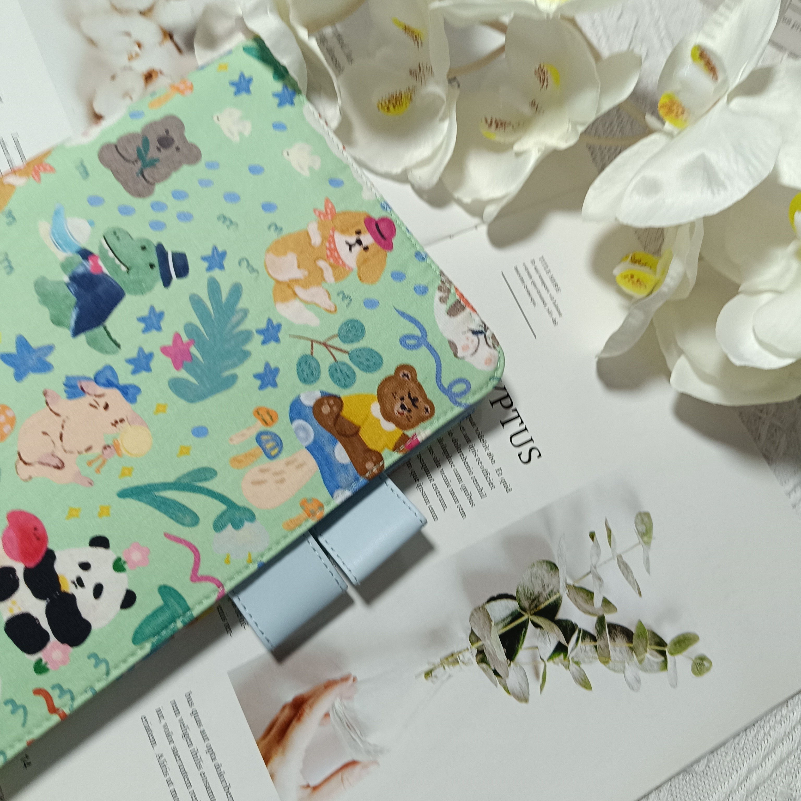 面大师 小动物乐园 手工定页A5A6手帐书衣笔记本学生可爱棉布学生