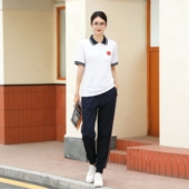 上衣协和初中高中校服套装 广州协和中学校服学生夏装 短袖