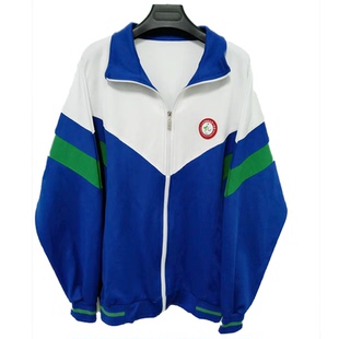 广州市增城区第一中学校服学校同款夏装蓝 杠短袖上衣白边长短裤