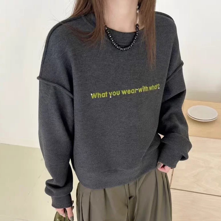 长袖卫衣女2025秋冬新款德绒宽松