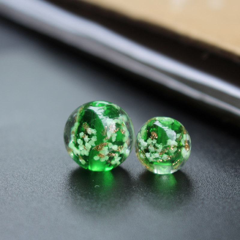 金沙夜光琉璃珠手链diy饰品项链耳环圆珠子配饰手工串珠材料日式