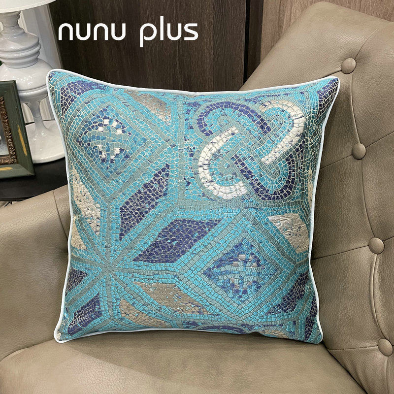 旧时光 金属光泽奢华抱枕 后现代新古典样板房时尚靠垫靠包腰枕