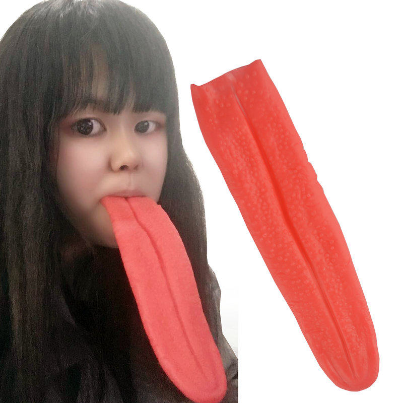 黑白无常长舌头道具恐怖恶鬼屋头套妖怪万圣节恐怖cos密室逃脱