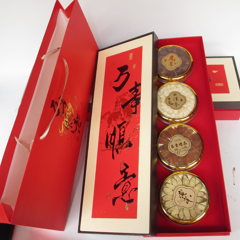 东北特产西洋参花旗西洋参片红参片黄芪鹿茸多宝礼盒装