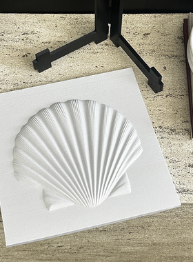 ins风古典贝壳浮雕装饰画摆件玄关软装样板间装饰复古小清新艺术