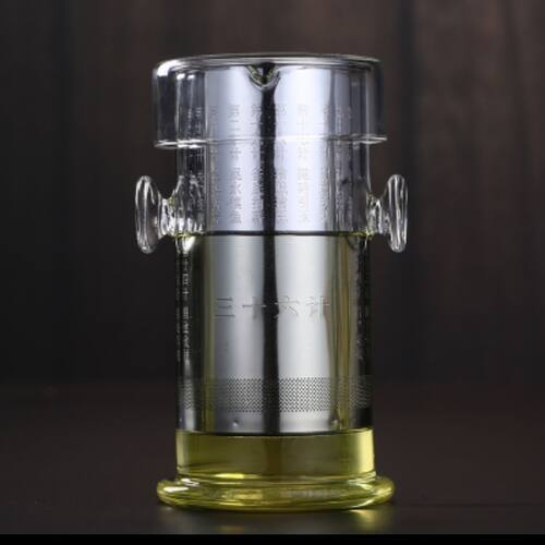 耐热玻璃茶具茶壶绿红普洱壶玻璃内胆过滤泡茶冲茶器双耳杯