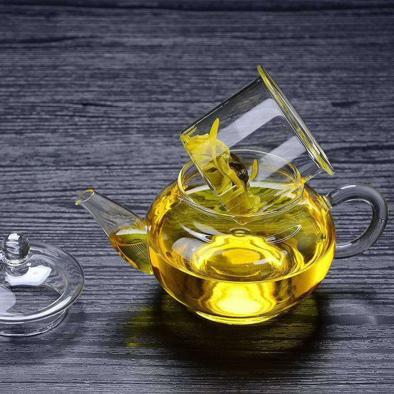 玻璃茶壶泡茶花茶绿茶红茶单壶带过滤内胆耐高温家用简约中式纯色图片
