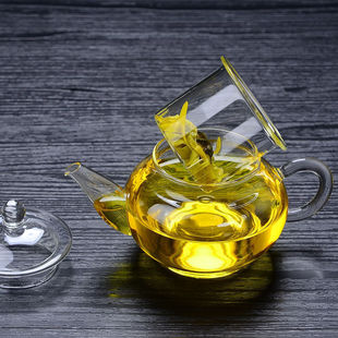 玻璃茶壶泡茶花茶绿茶红茶单壶带过滤内胆耐高温家用简约中式纯色