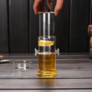 耐热玻璃茶具茶壶绿红普洱壶玻璃内胆过滤泡茶冲茶器双耳杯