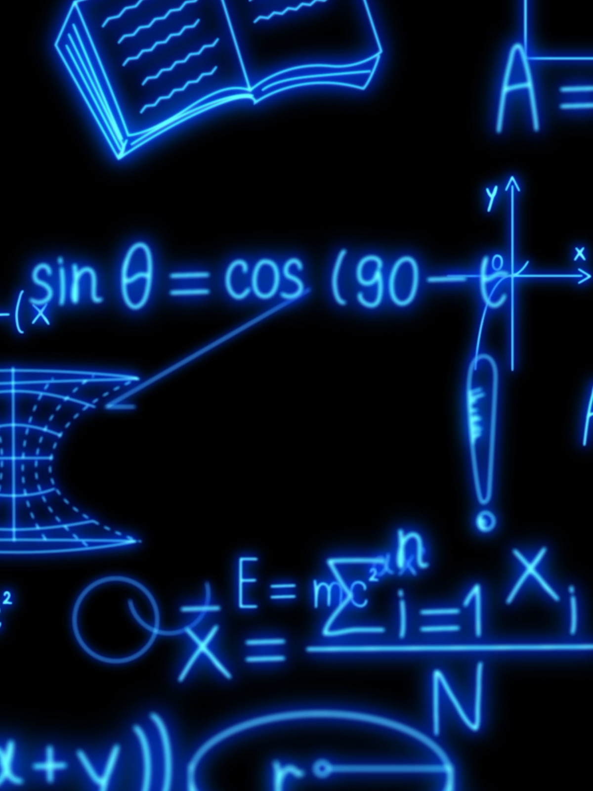 物理化学数学公式动画素材包ae合成pr滤色叠加剪辑抖音自媒体视频