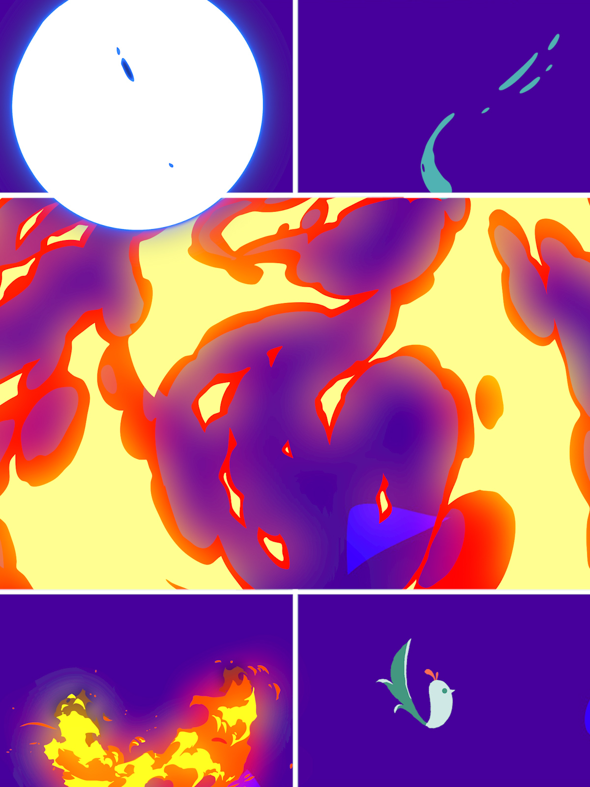 2d卡通手绘能量烟雾流体冰火特效动画元素ae透明通道pr剪辑素材包